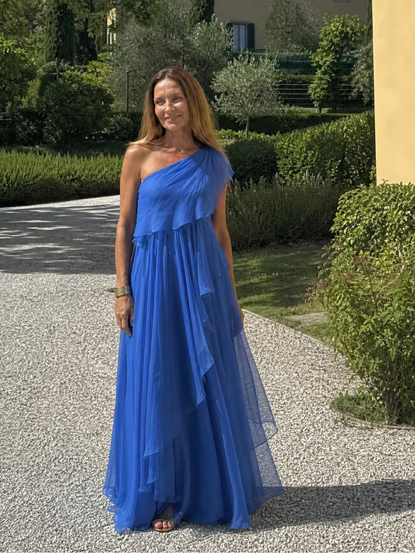 Emilia™ | One-Shoulder Chiffon Maxi Dress