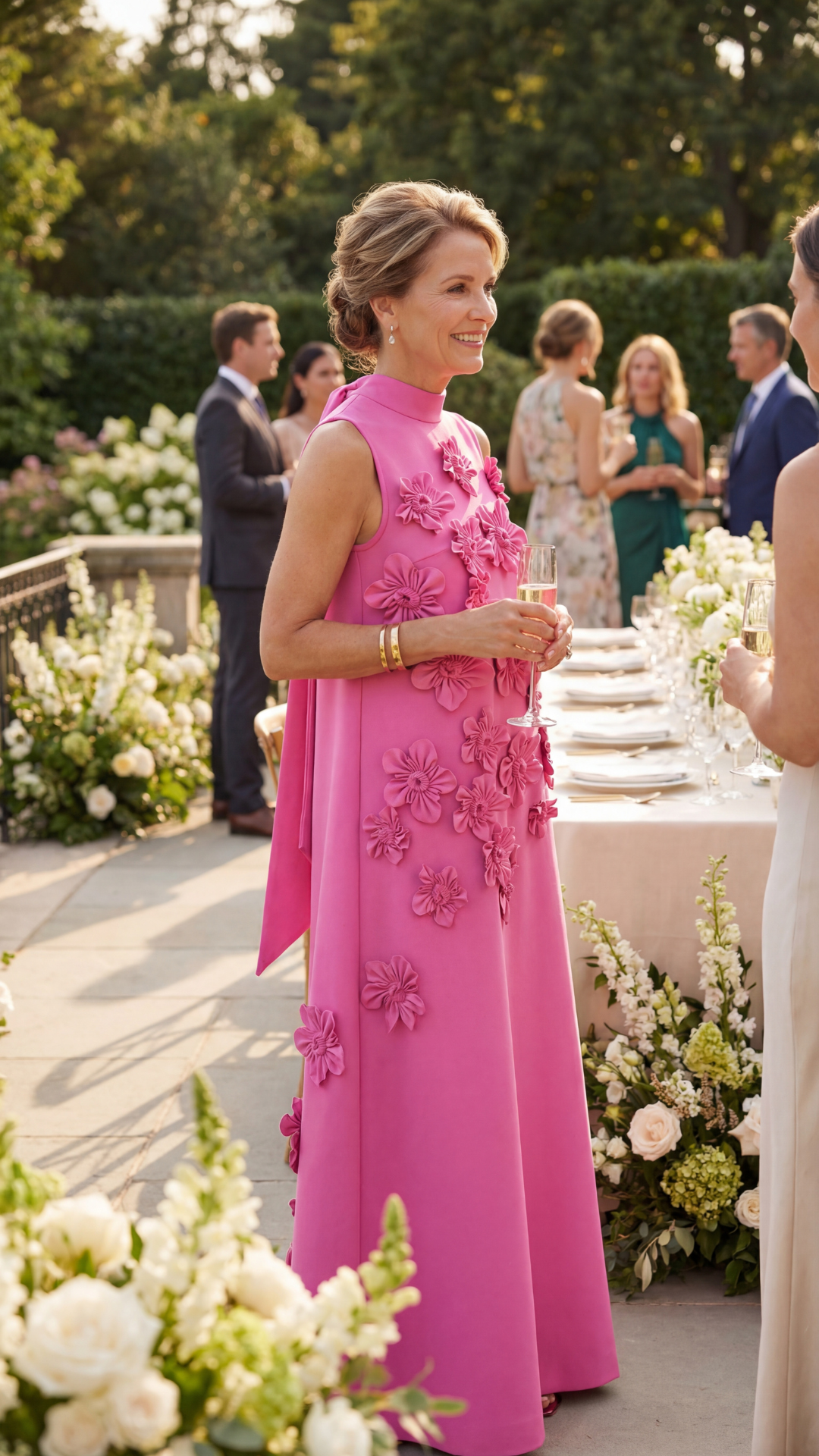 Rosalie™ | Floral Appliqué Elegance Maxi Dress