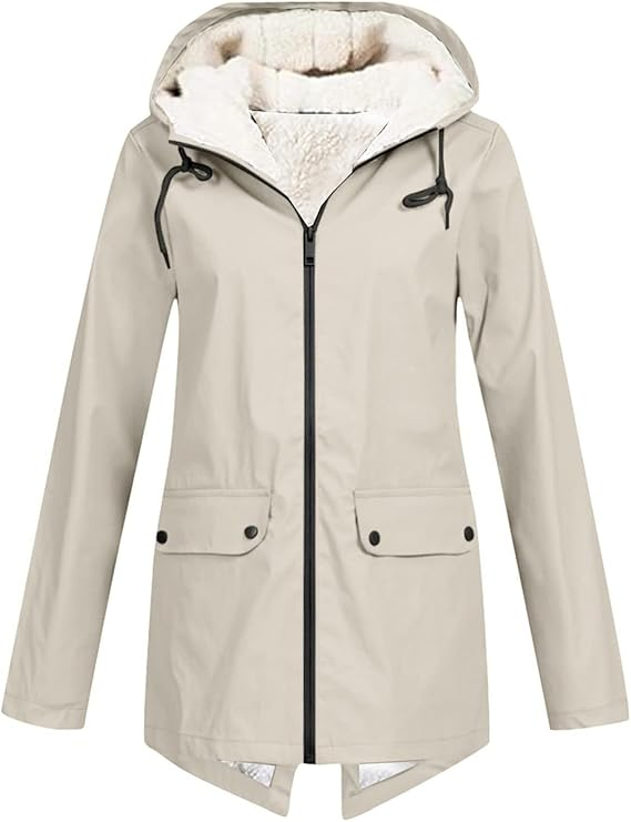Amelia™ | Fleece-Lined Hooded Zip Jacket