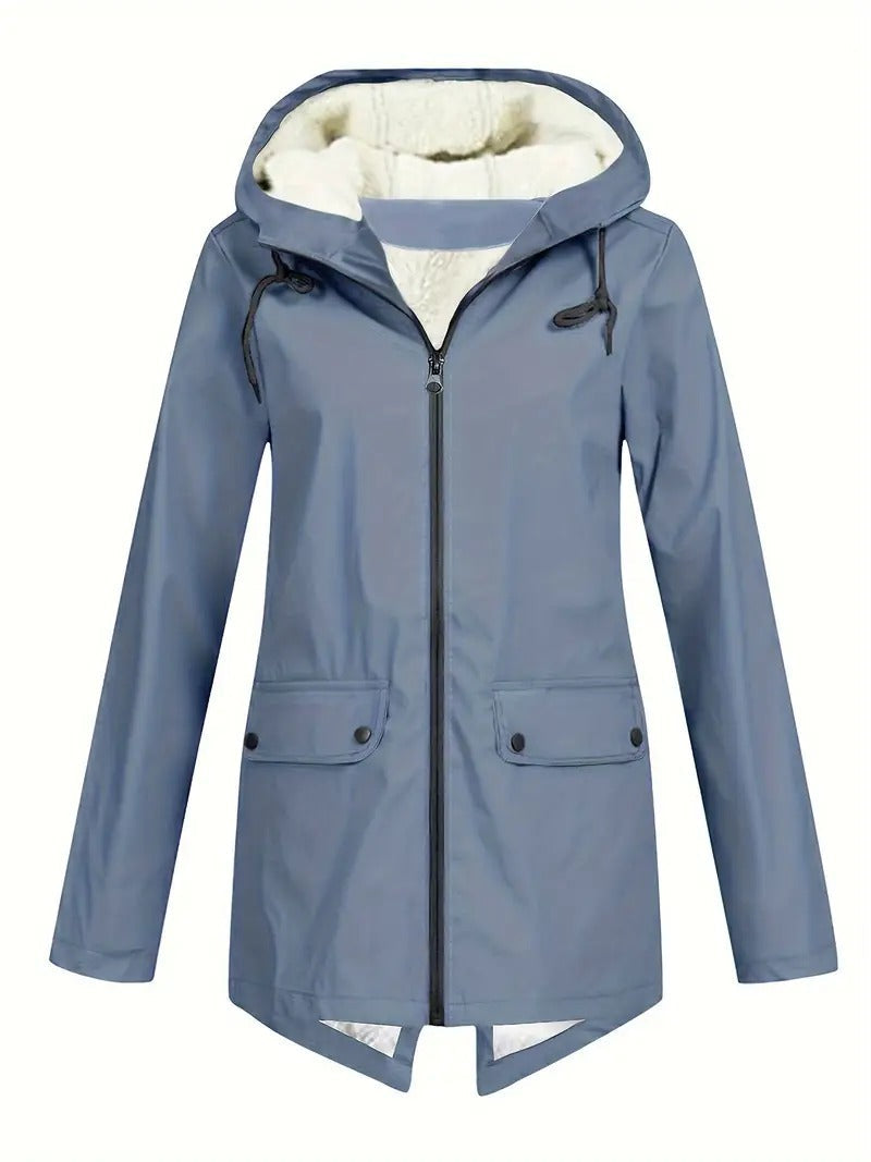 Amelia™ | Fleece-Lined Hooded Zip Jacket