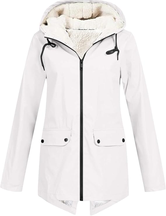 Amelia™ | Fleece-Lined Hooded Zip Jacket