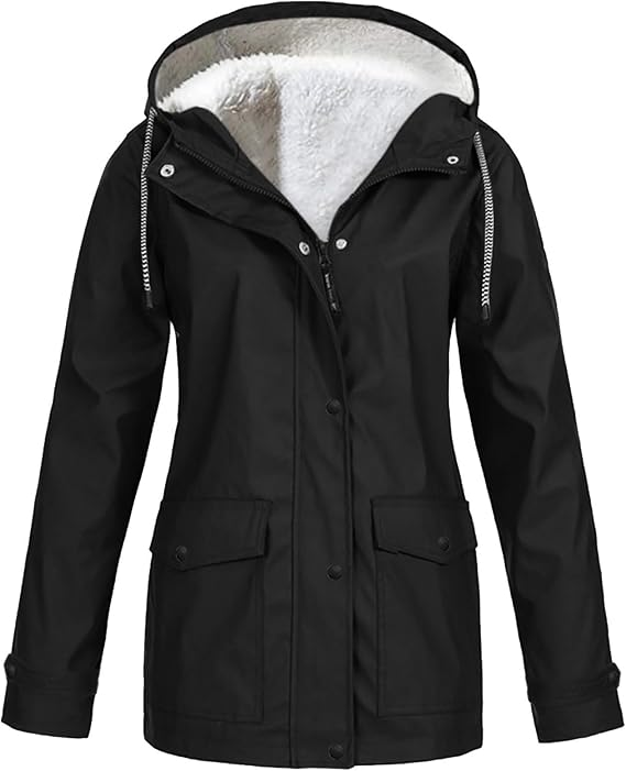 Amelia™ | Fleece-Lined Hooded Zip Jacket