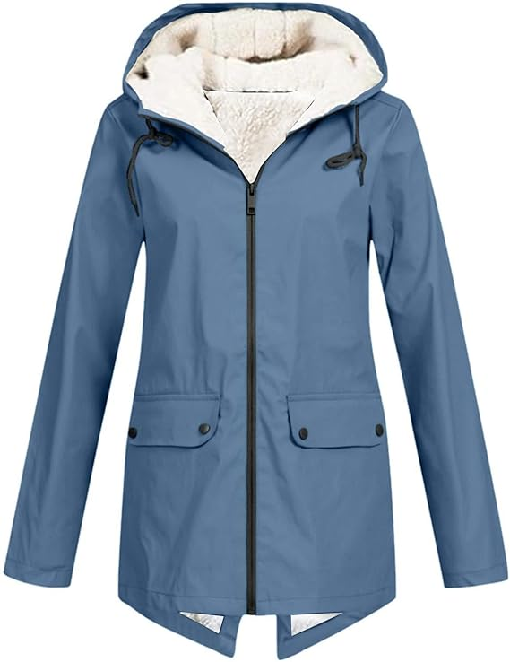 Amelia™ | Fleece-Lined Hooded Zip Jacket
