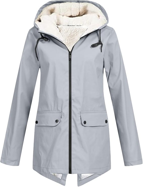 Amelia™ | Fleece-Lined Hooded Zip Jacket