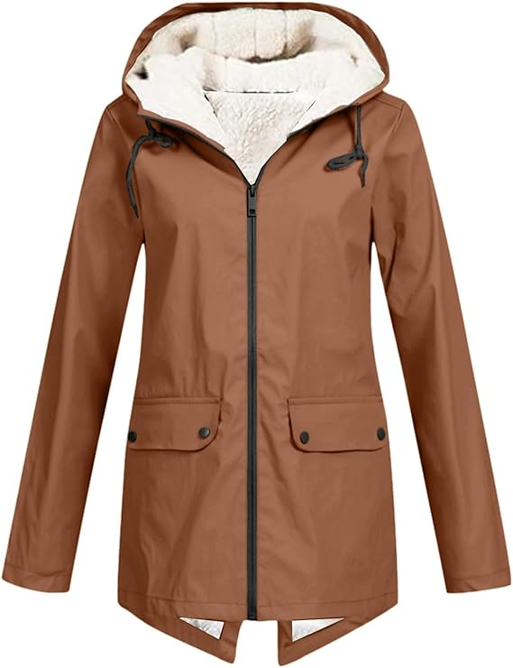 Amelia™ | Fleece-Lined Hooded Zip Jacket