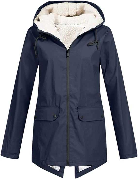 Amelia™ | Fleece-Lined Hooded Zip Jacket