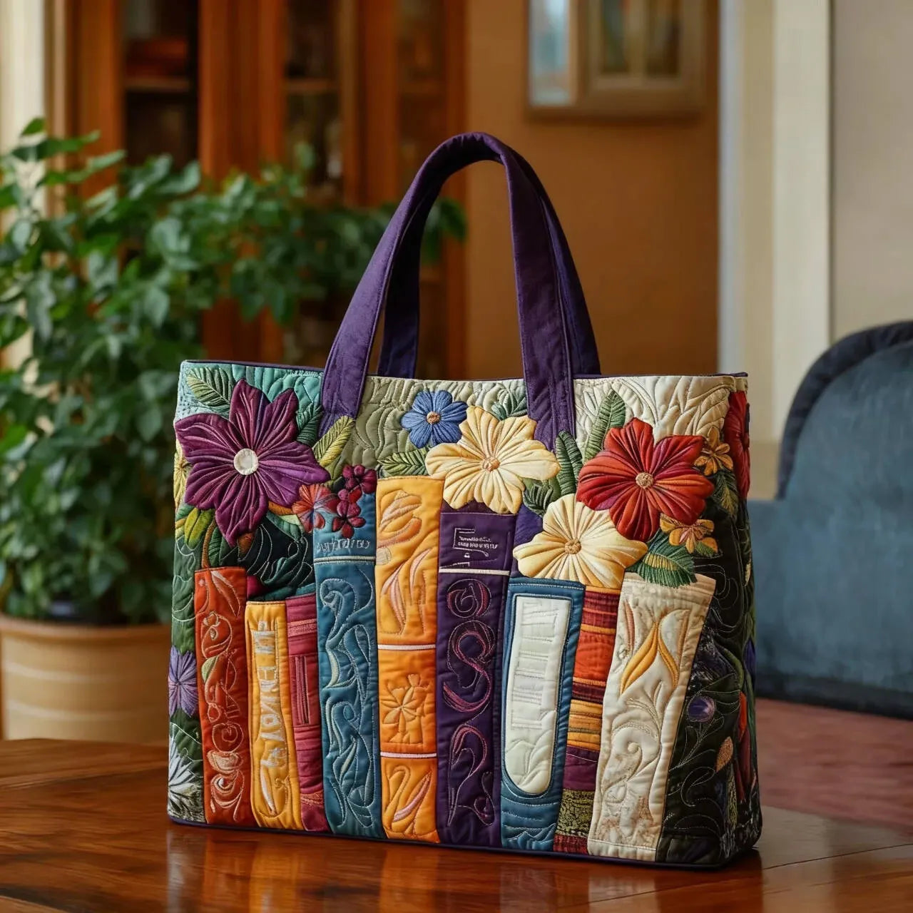 Lorelei™ | Floral Storybook Quilted Tote Bag