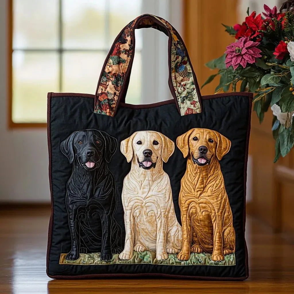 Maggie™ | Three Labrador Companions Quilted Tote Bag