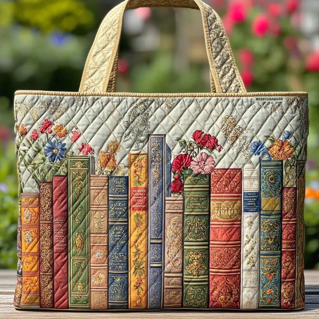 Dixie™ | Enchanted Library Floral Quilted Tote Bag