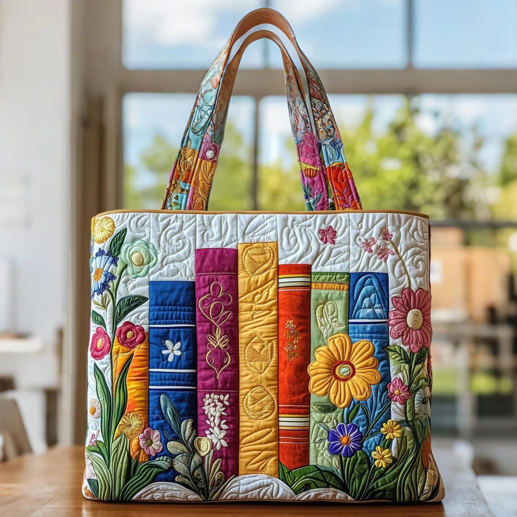 Paige™ | Enchanted Floral Library Quilted Tote Bag