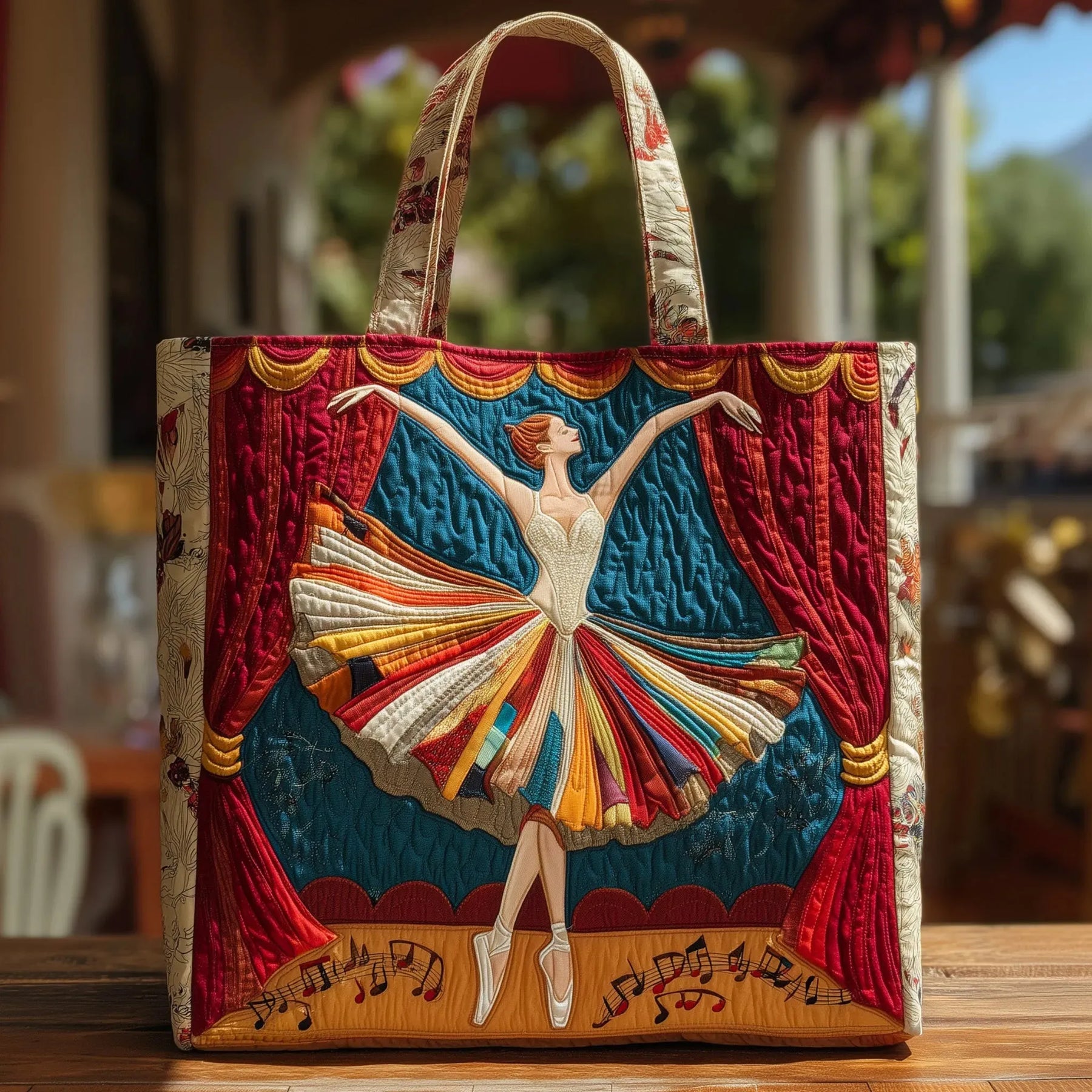 Winnie™ | Elegant Ballerina Theater Quilted Tote Bag