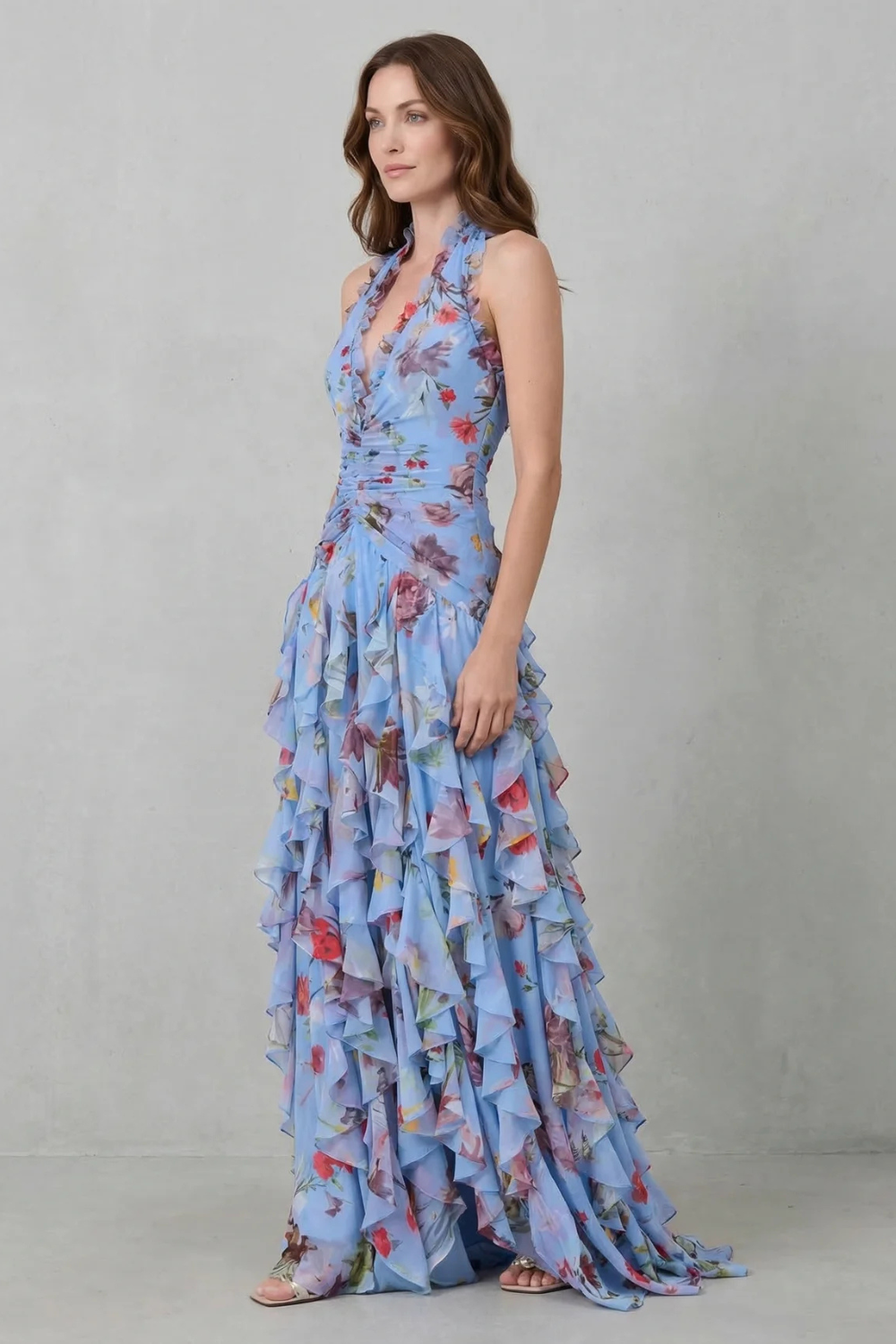 Camellia™ | Ruffled Romance Maxi Dress