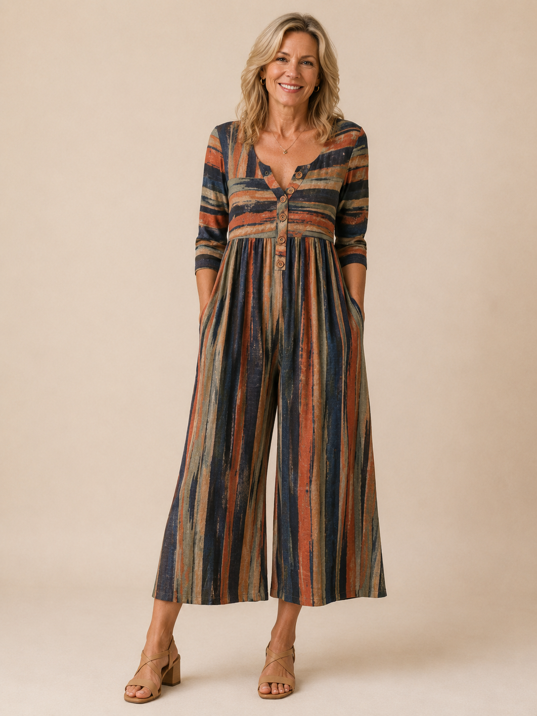 Savannah™ | Floral Linen Wide-Leg Jumpsuit