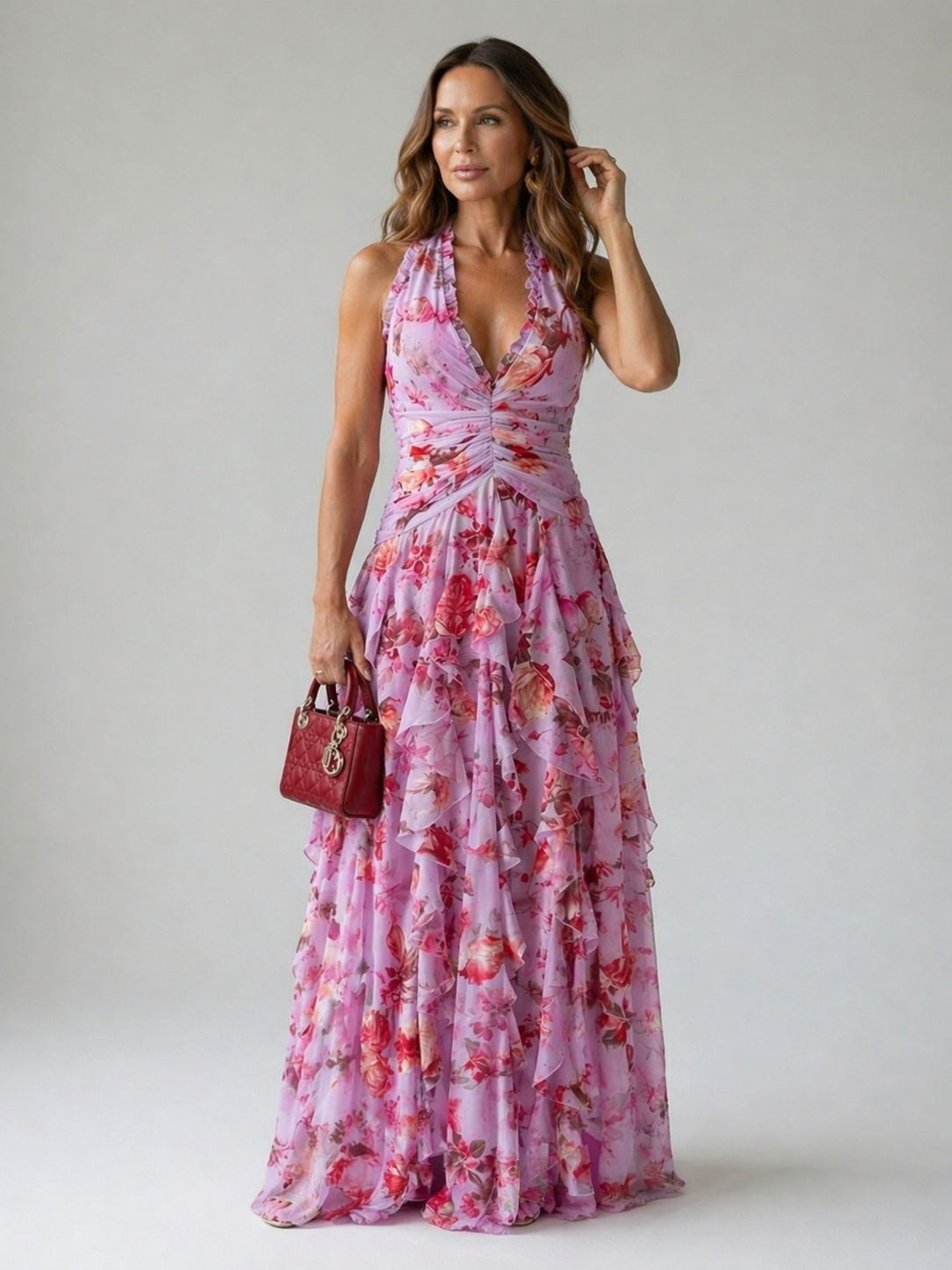 Camellia™ | Ruffled Romance Maxi Dress