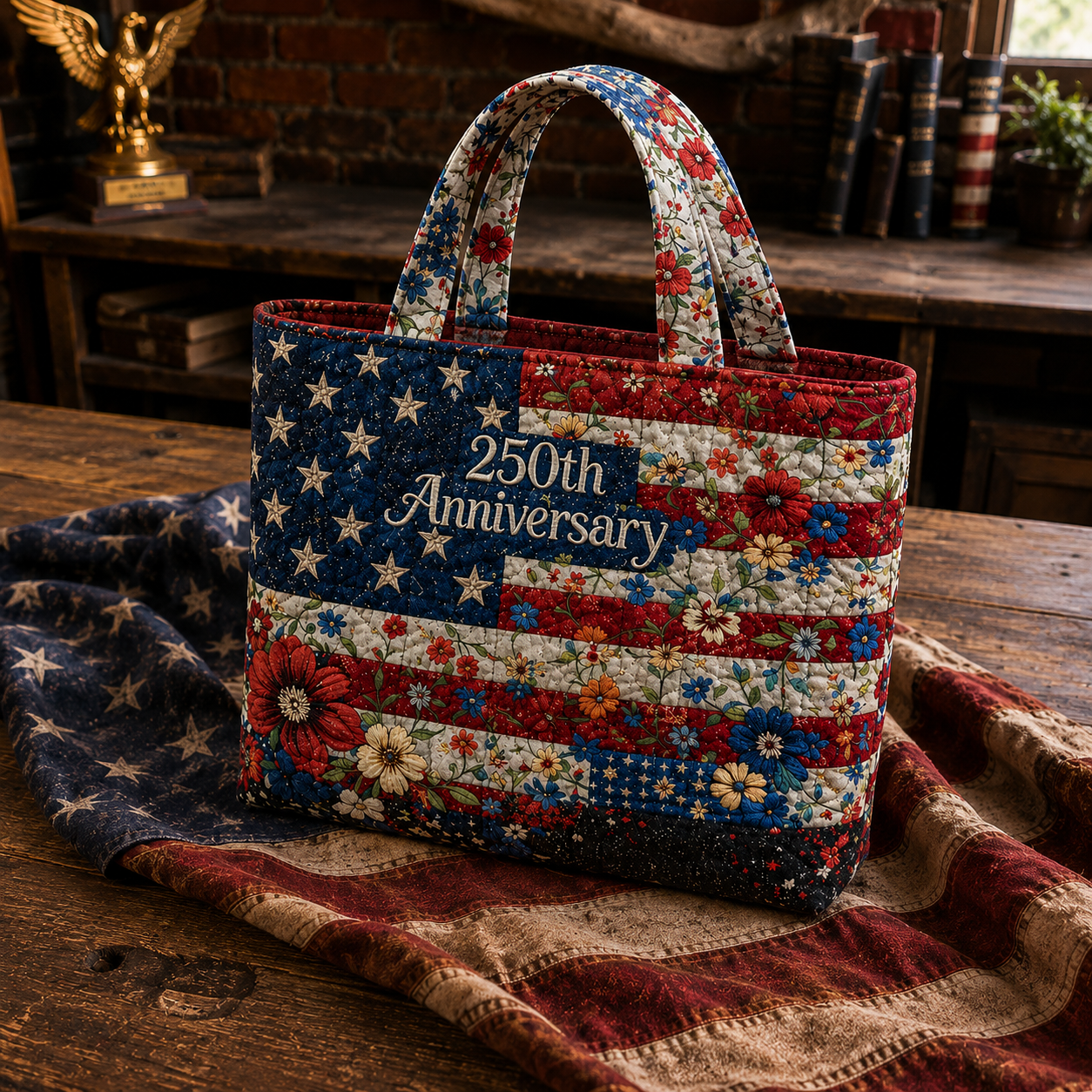 Virginia™ | Patriotic Patchwork Everyday Carryall Tote