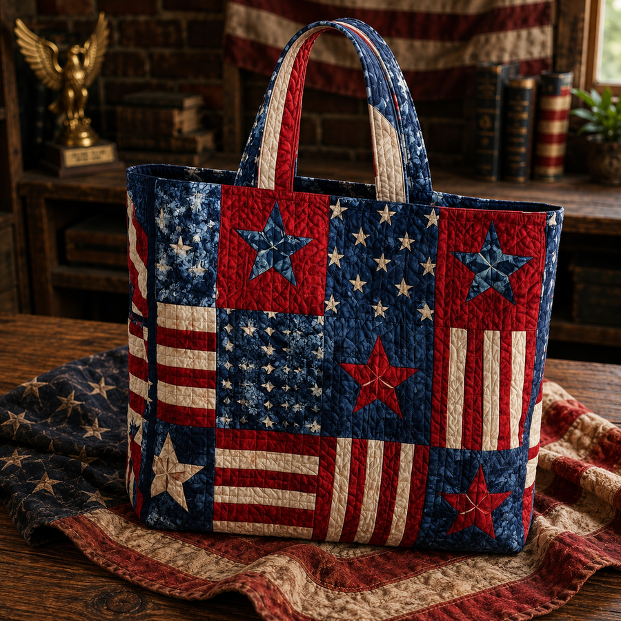 Victoria™ | Patriotic Star Patchwork Quilted Carryall