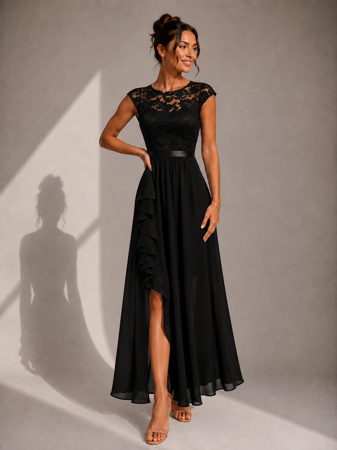 Rosalie™ | Graceful Lace Cocktail Maxi Dress