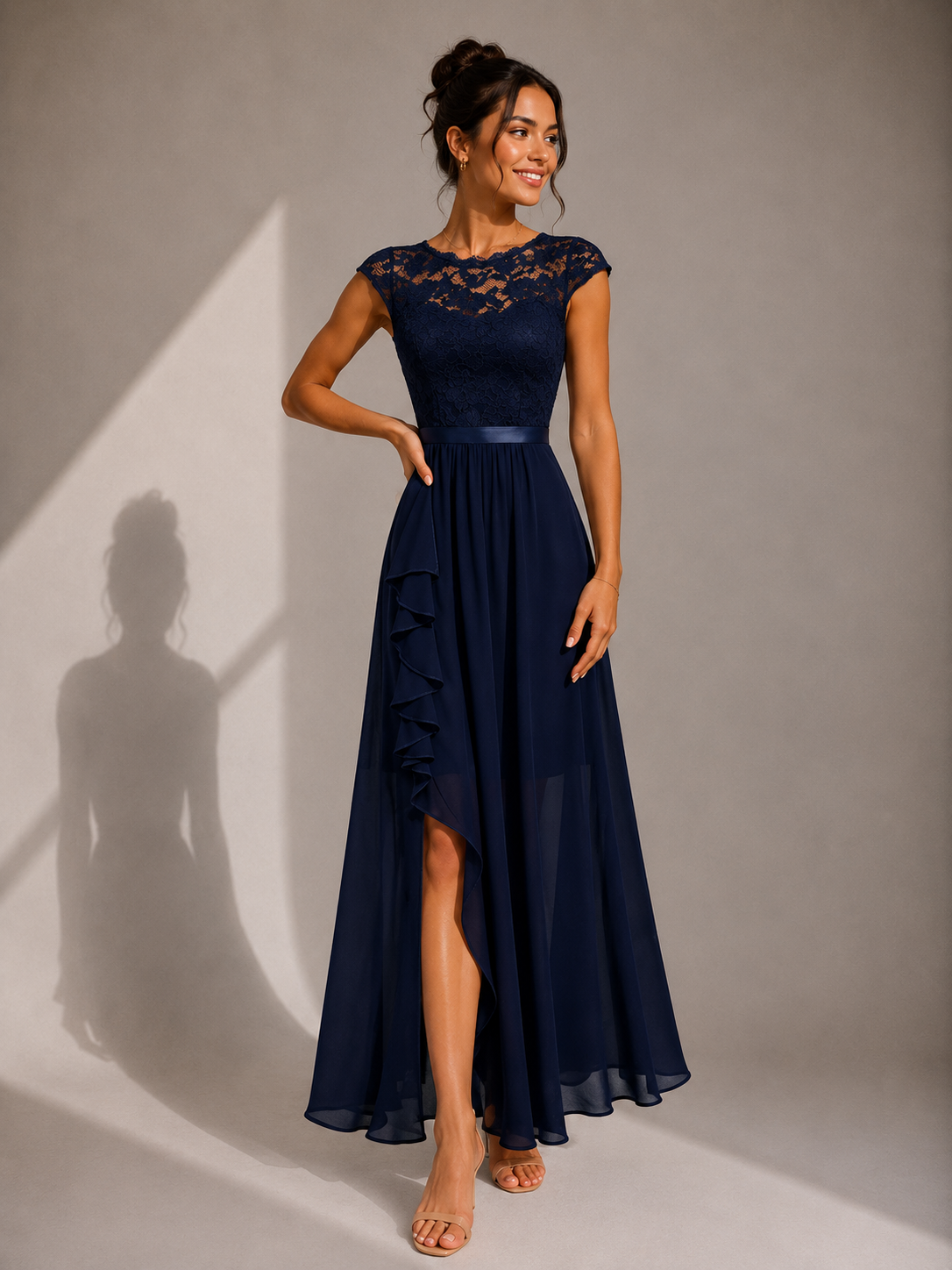 Rosamund™ | Graceful Lace Cocktail Maxi Dress
