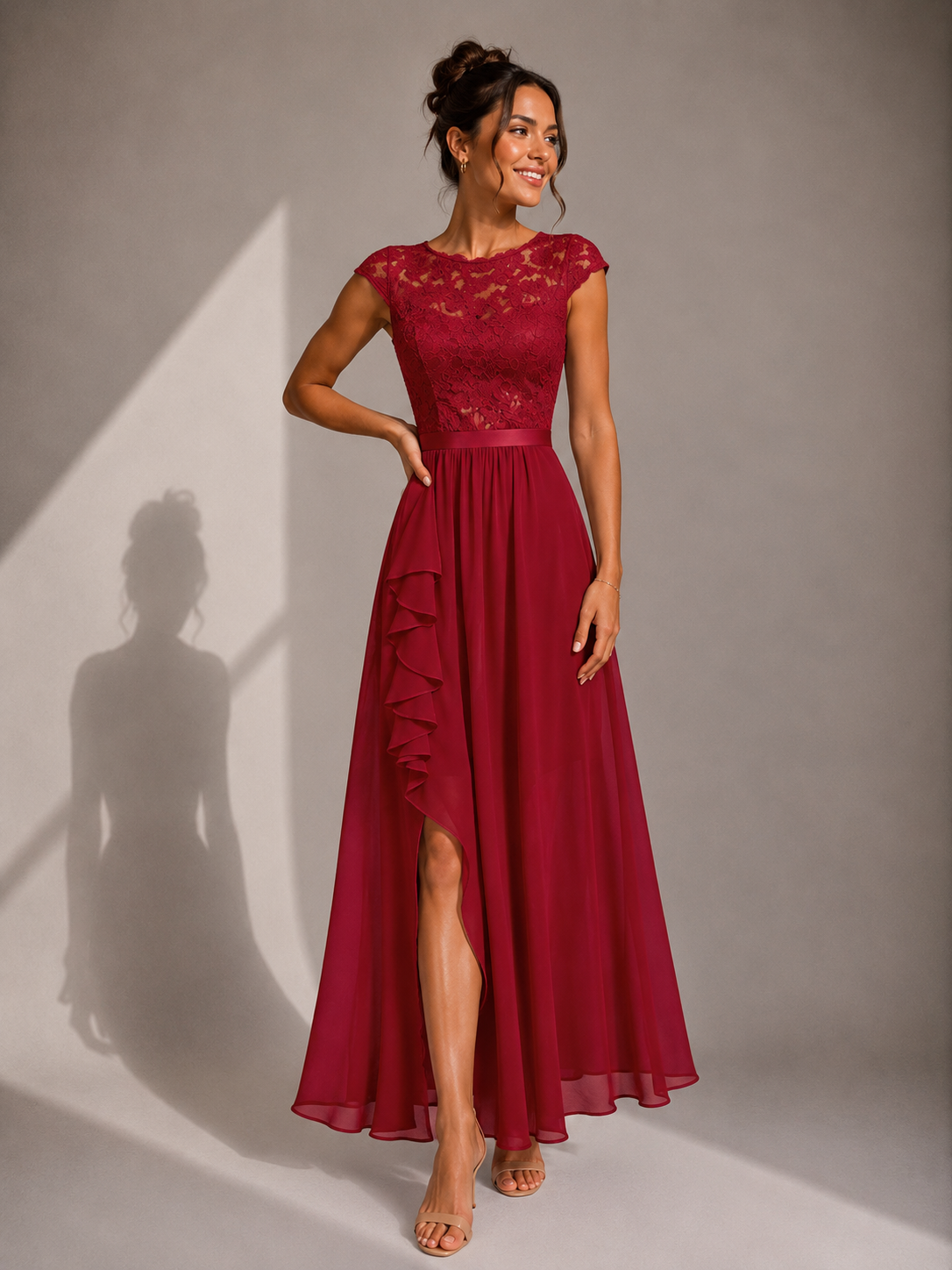 Rosaline™ | Graceful Lace Cocktail Maxi Dress