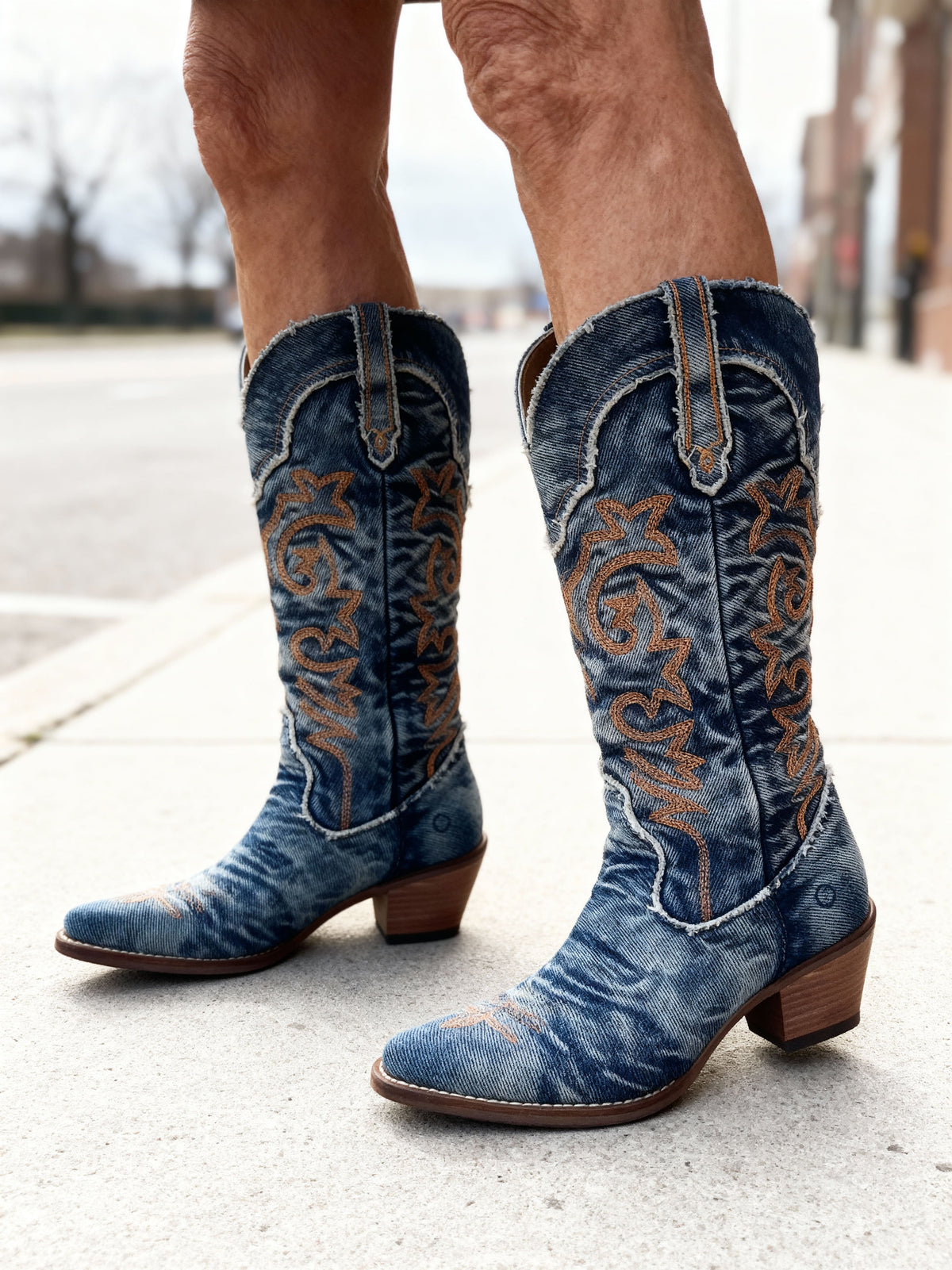 Eloise™ | Embroidered Western Knee-High Boots