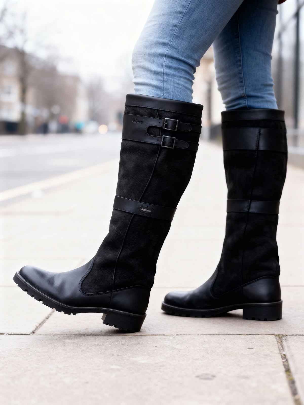Brianna™ | Weather-Ready Buckle Knee-High Boots