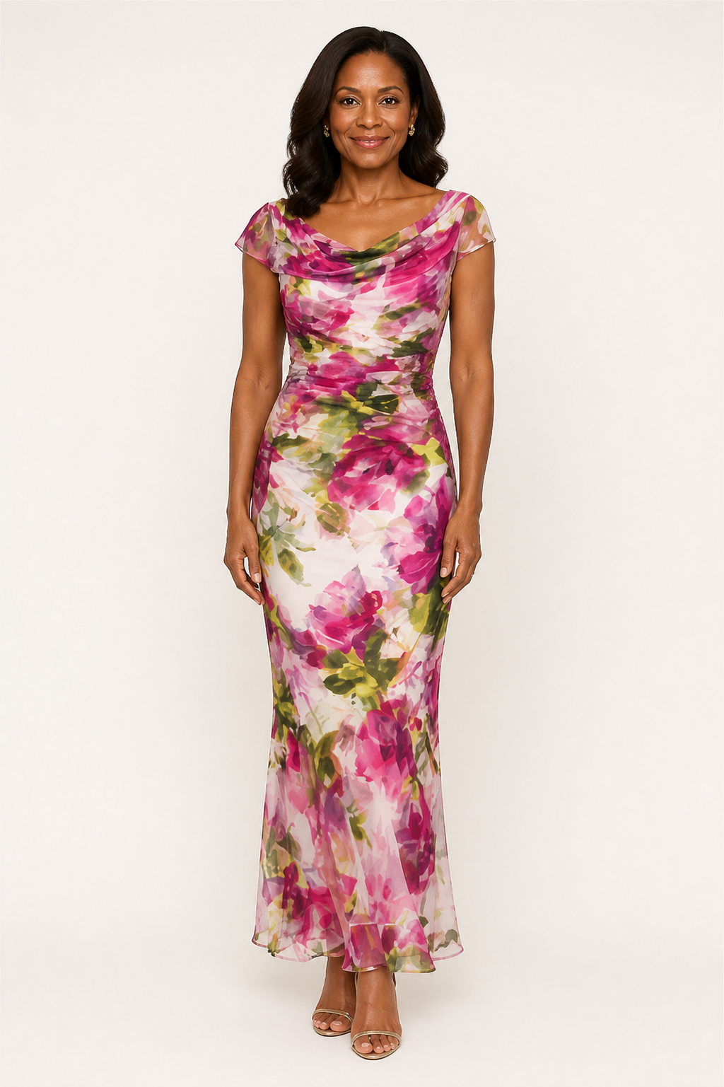 Gabriela™ | Watercolor Floral Off-Shoulder Maxi Dress