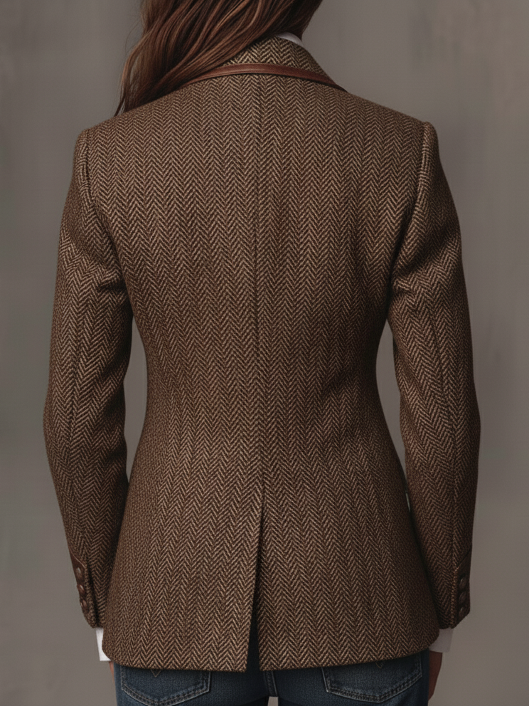 Charlotte™ | Tailored Herringbone Tweed Blazer