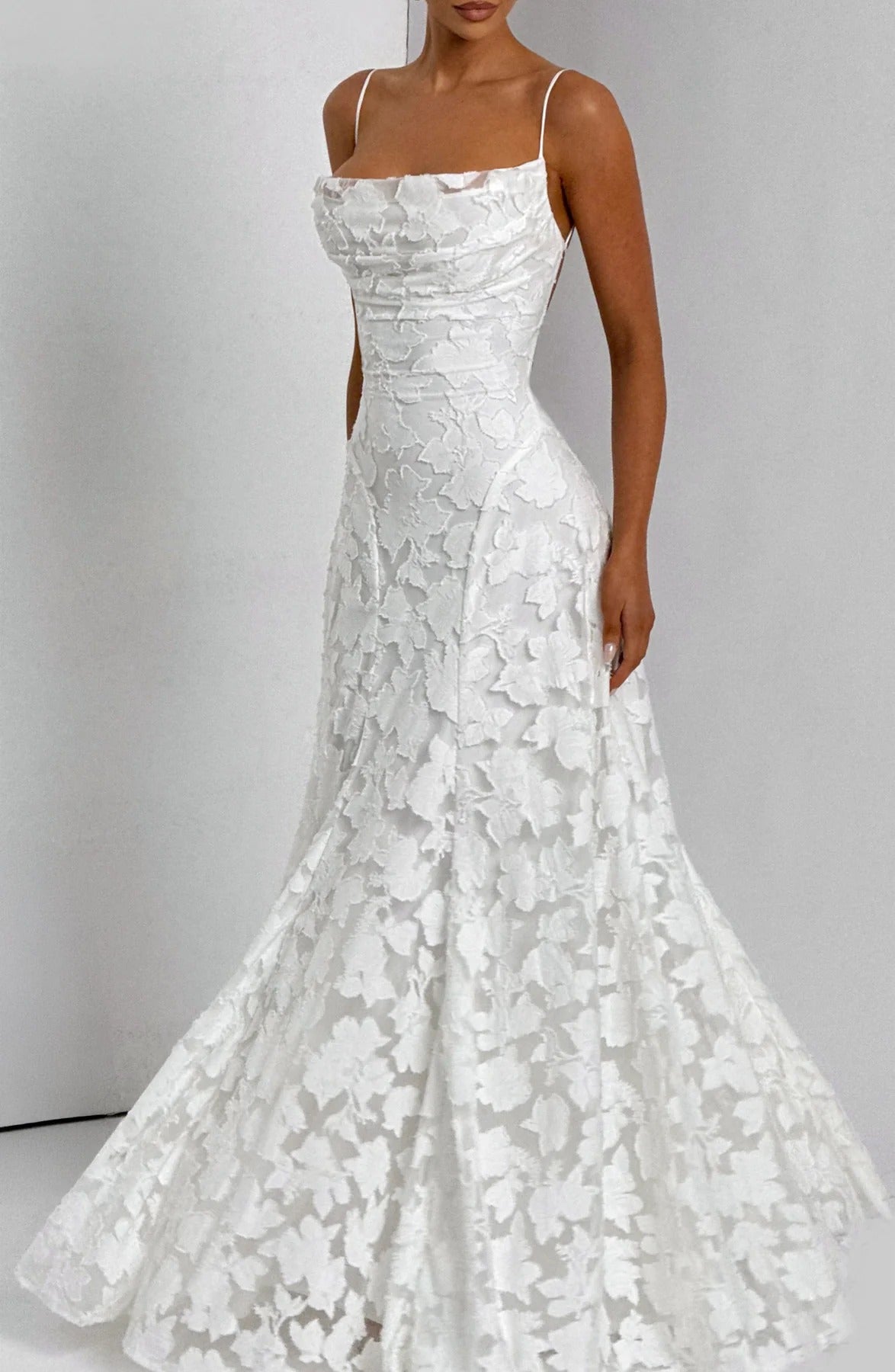 Carmilla™ | Elegant Floral Overlay Occasion Maxi Dress