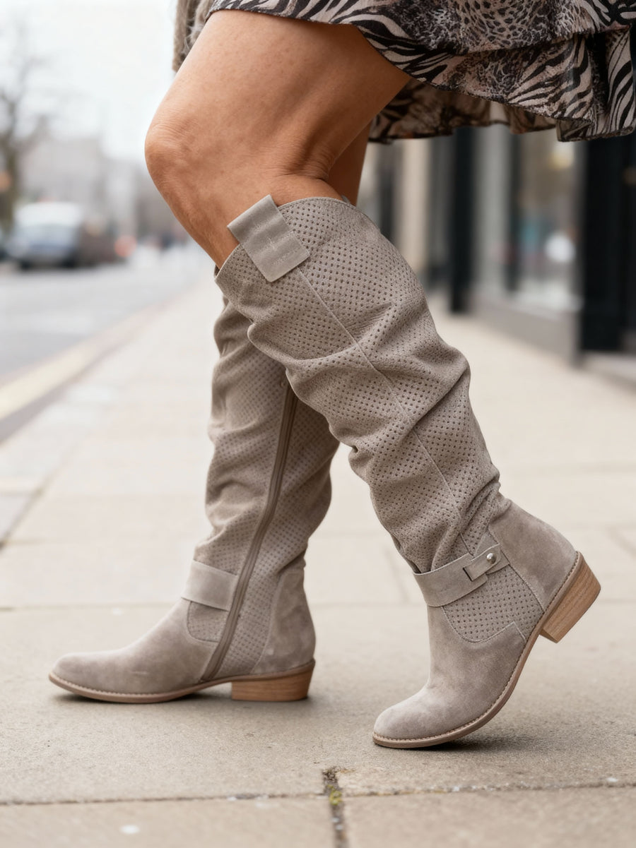 Bellavie™ | Elegant Suede Slouch Boots