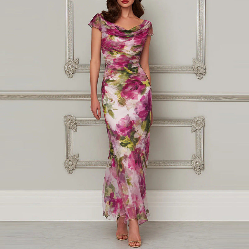 Gabriela™ | Watercolor Floral Off-Shoulder Maxi Dress