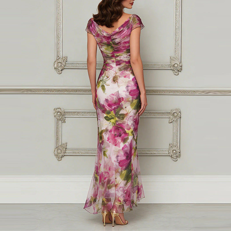 Gabriela™ | Watercolor Floral Off-Shoulder Maxi Dress