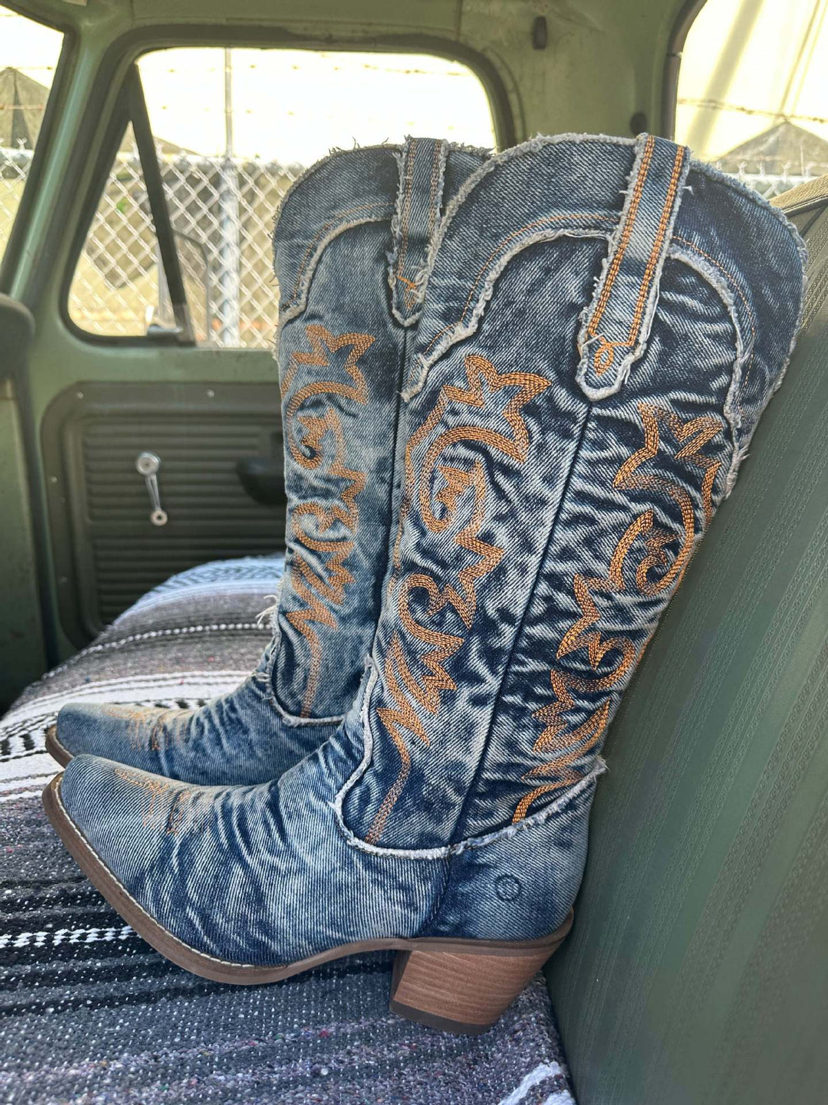 Eloise™ | Embroidered Western Knee-High Boots