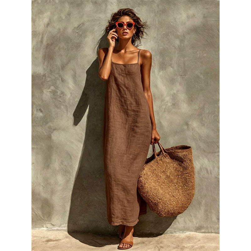 Delaney | Minimalist Cotton Summer Maxi Dress
