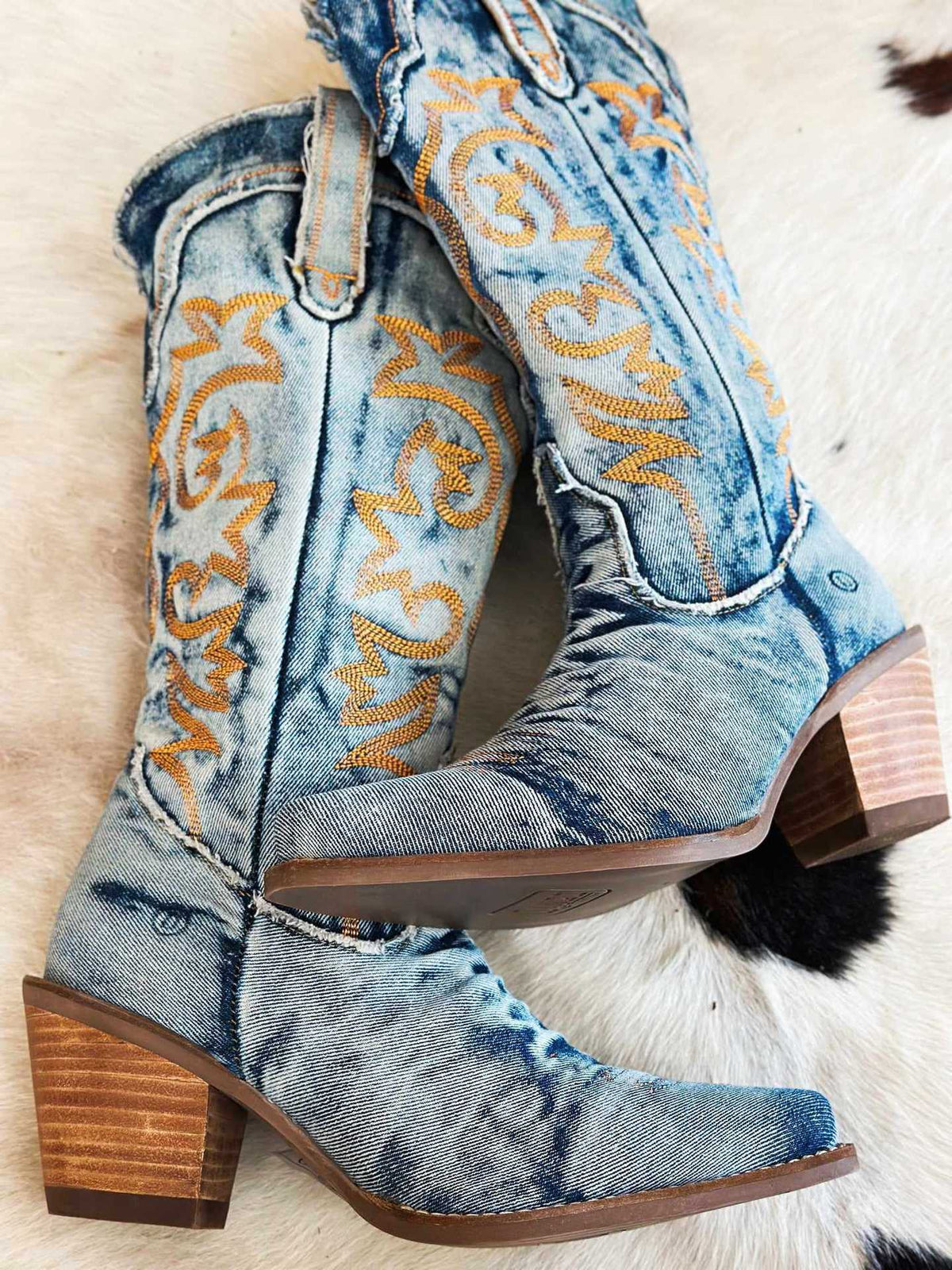 Eloise™ | Embroidered Western Knee-High Boots