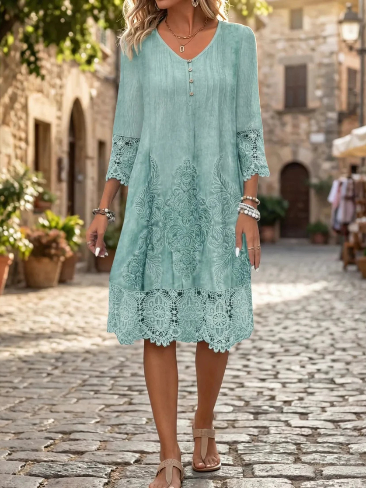 Genevieve™ | Vintage Lace Midi Dress