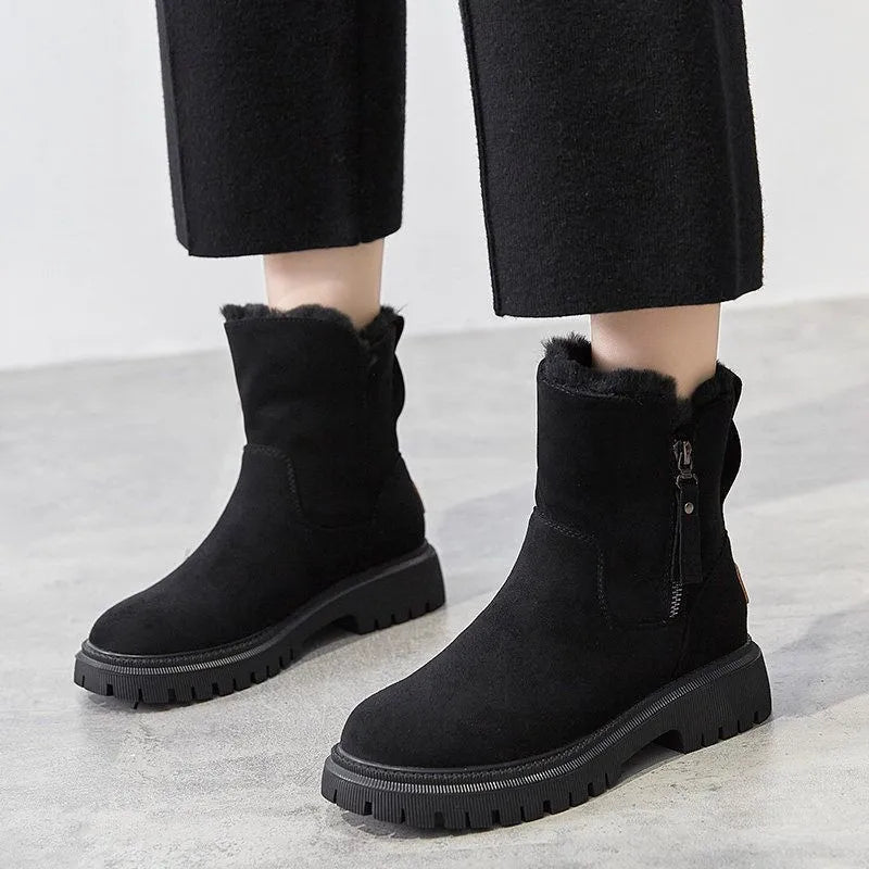 Bryony™ | Faux Fur Cuff Winter Ankle Boots