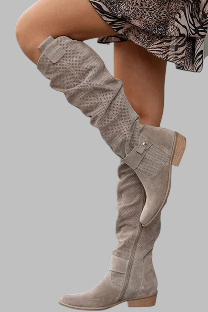 Bellavie™ | Elegant Suede Slouch Boots