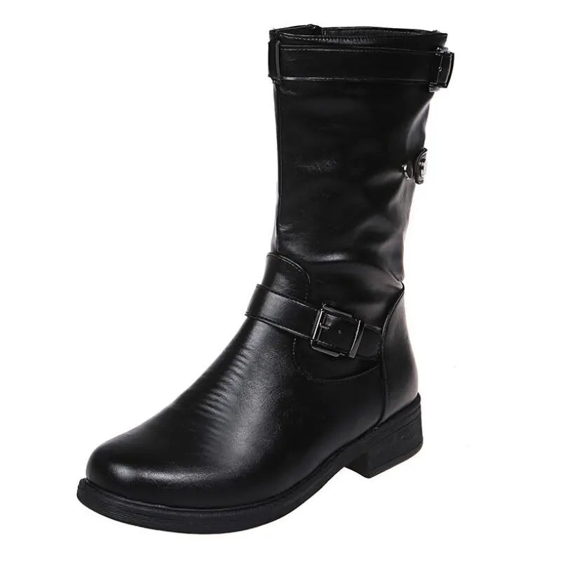 Alexa™ | Buckle Detail Comfort Mid-Calf Boots