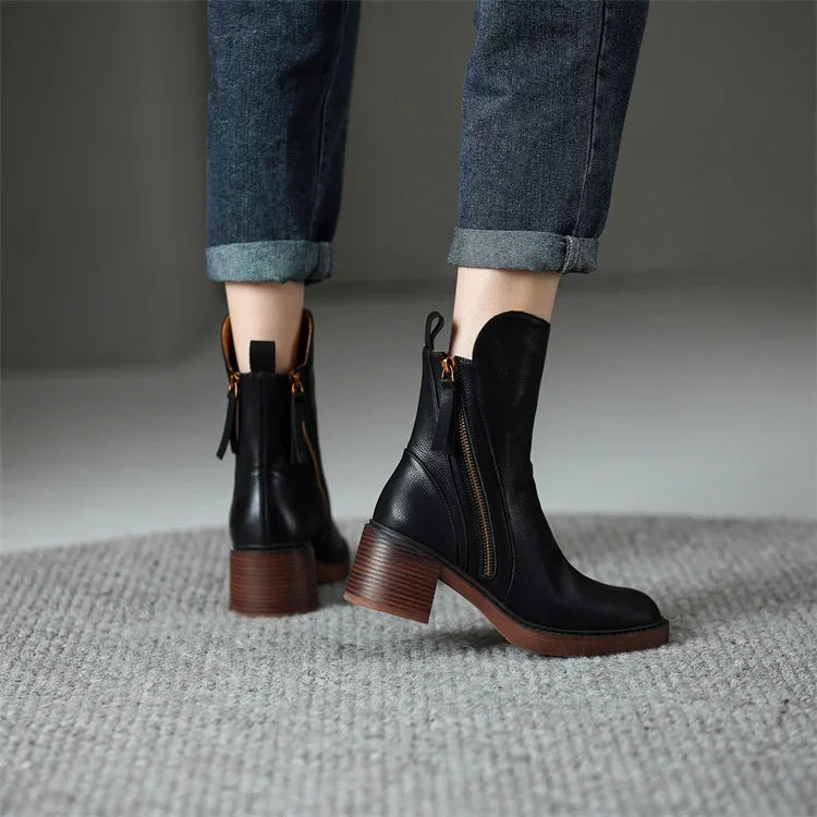Brooke™ | Side-Zip Comfort Ankle Boots