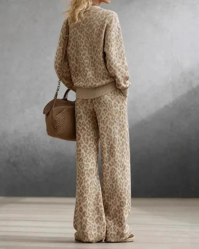 Odessa™ | Leopard Print Relaxed Knit Lounge Set