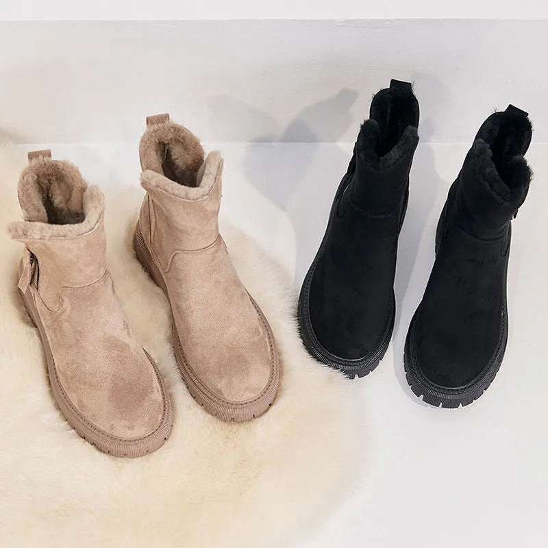 Bryony™ | Faux Fur Cuff Winter Ankle Boots