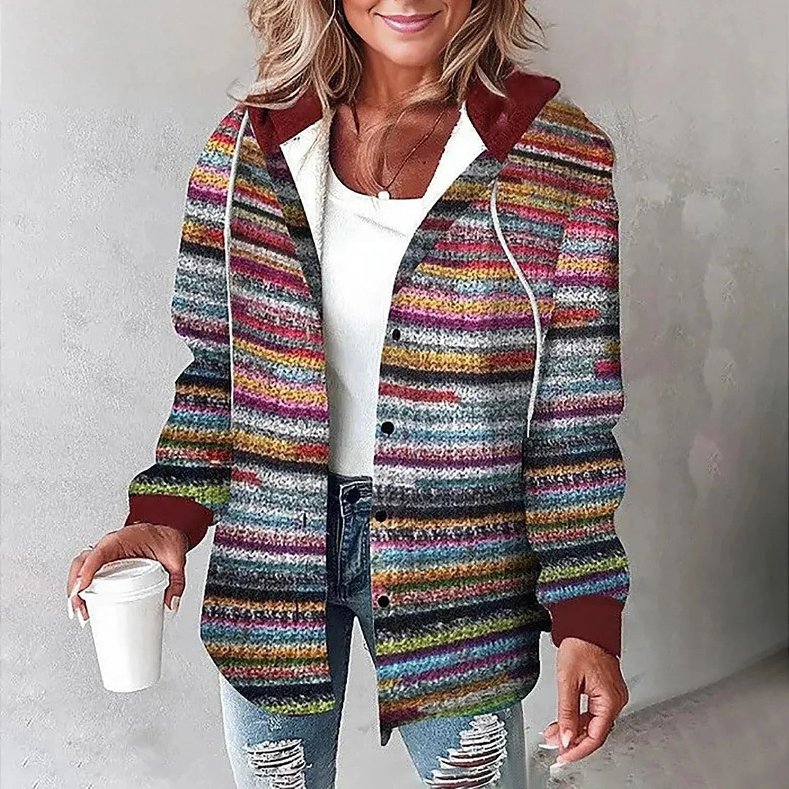 Martina™ | Cozy Plaid Hooded Everyday Jacket
