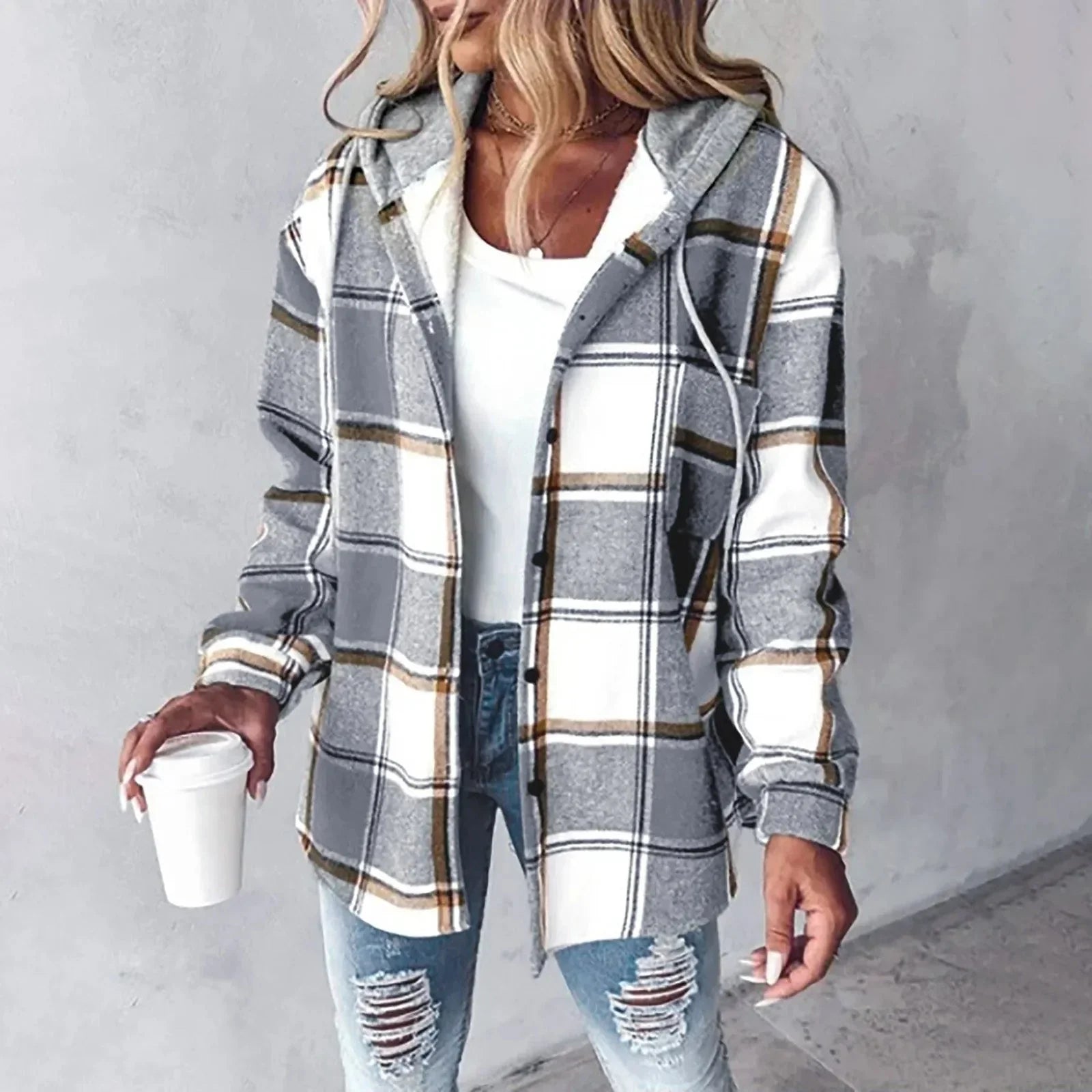 Martina™ | Cozy Plaid Hooded Everyday Jacket