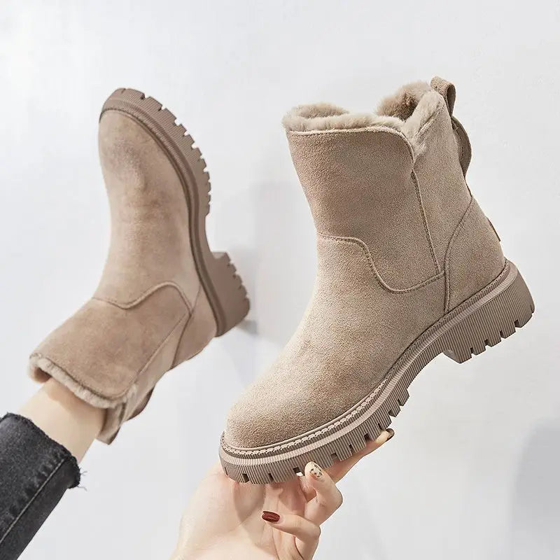 Bryony™ | Faux Fur Cuff Winter Ankle Boots