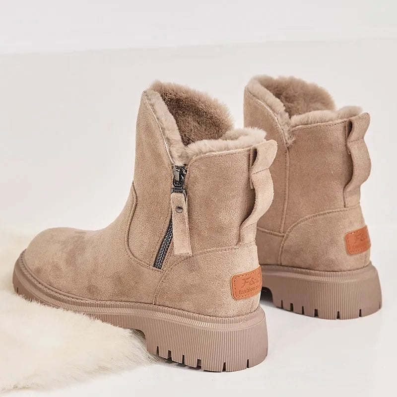 Bryony™ | Faux Fur Cuff Winter Ankle Boots