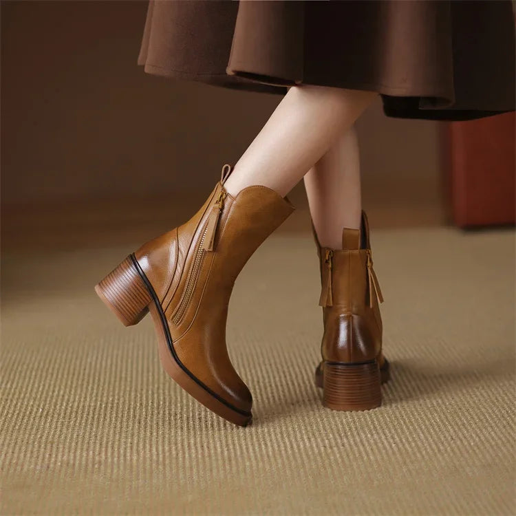 Brooke™ | Side-Zip Comfort Ankle Boots