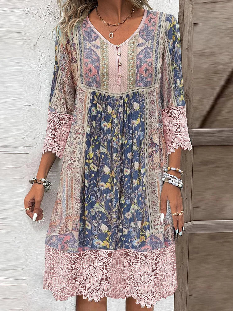 Genevieve™ | Vintage Lace Midi Dress