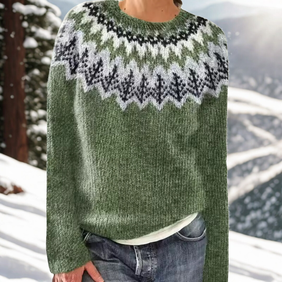 Kirsten™ | Classic Fair Isle Wool-Blend Sweater