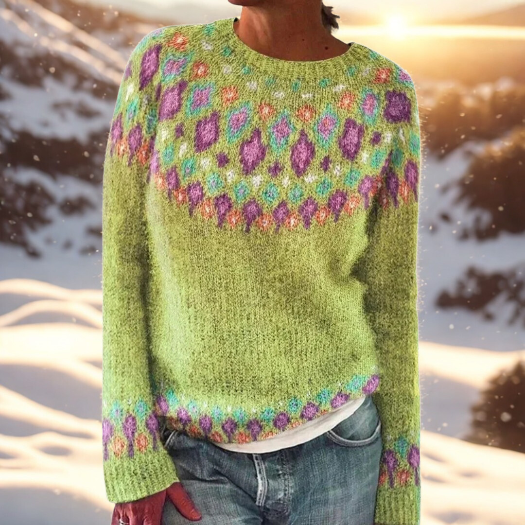 Astrid™ | Mountain Bloom Knit Sweater