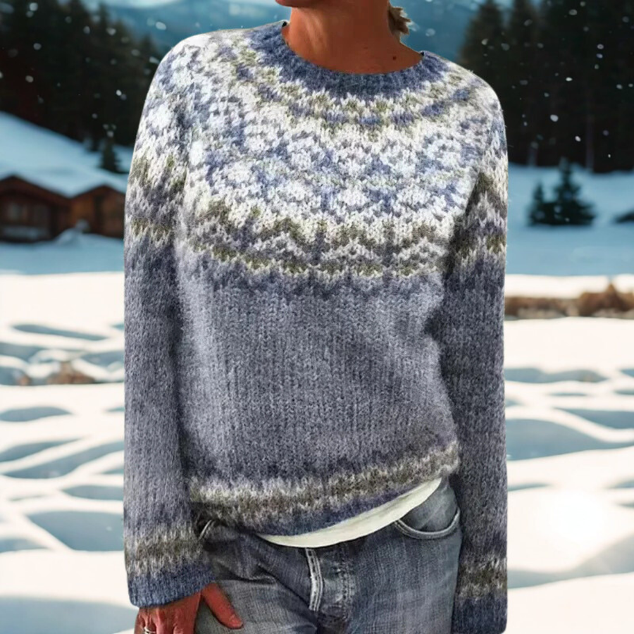 Lumina™ | Winter Snowflake Knit Sweater